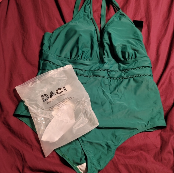 NWT Womens Plus Size V Neck Peek a Boo sexy bathing swim  suit 22w - Picture 11 of 11